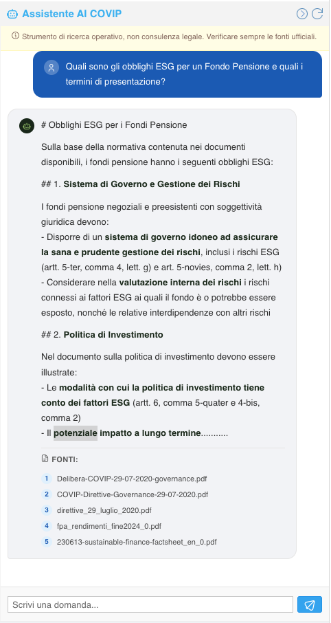 evodocs — una conversazione con le fonti citate